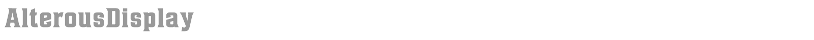 Alterous font preview
